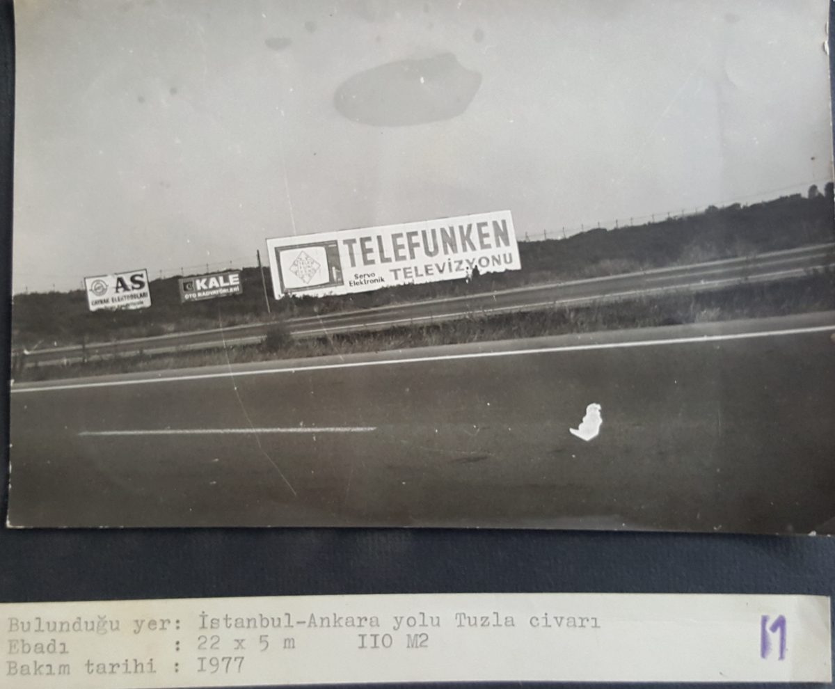 Telefunken cephe reklamı, Tuzla, 1977